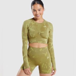 Adapt camo seamless long sleeve crop top. Out of stock online!